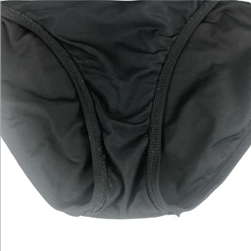 Kenneth Cole black fold over bikini bottom size XL